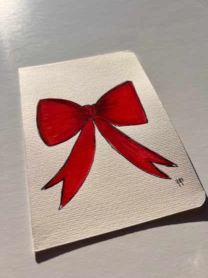 Red Bow Card