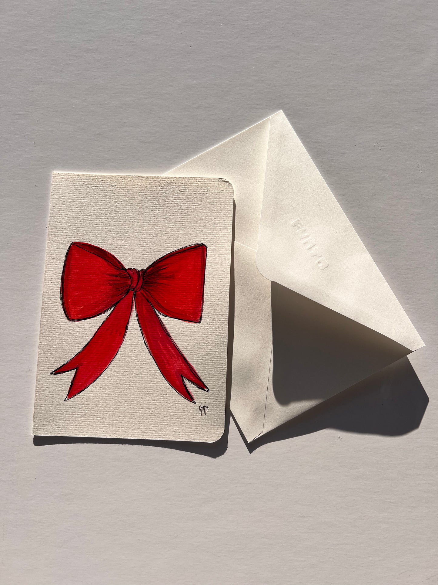 Red Bow Card