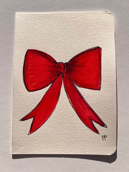 Red Bow Card