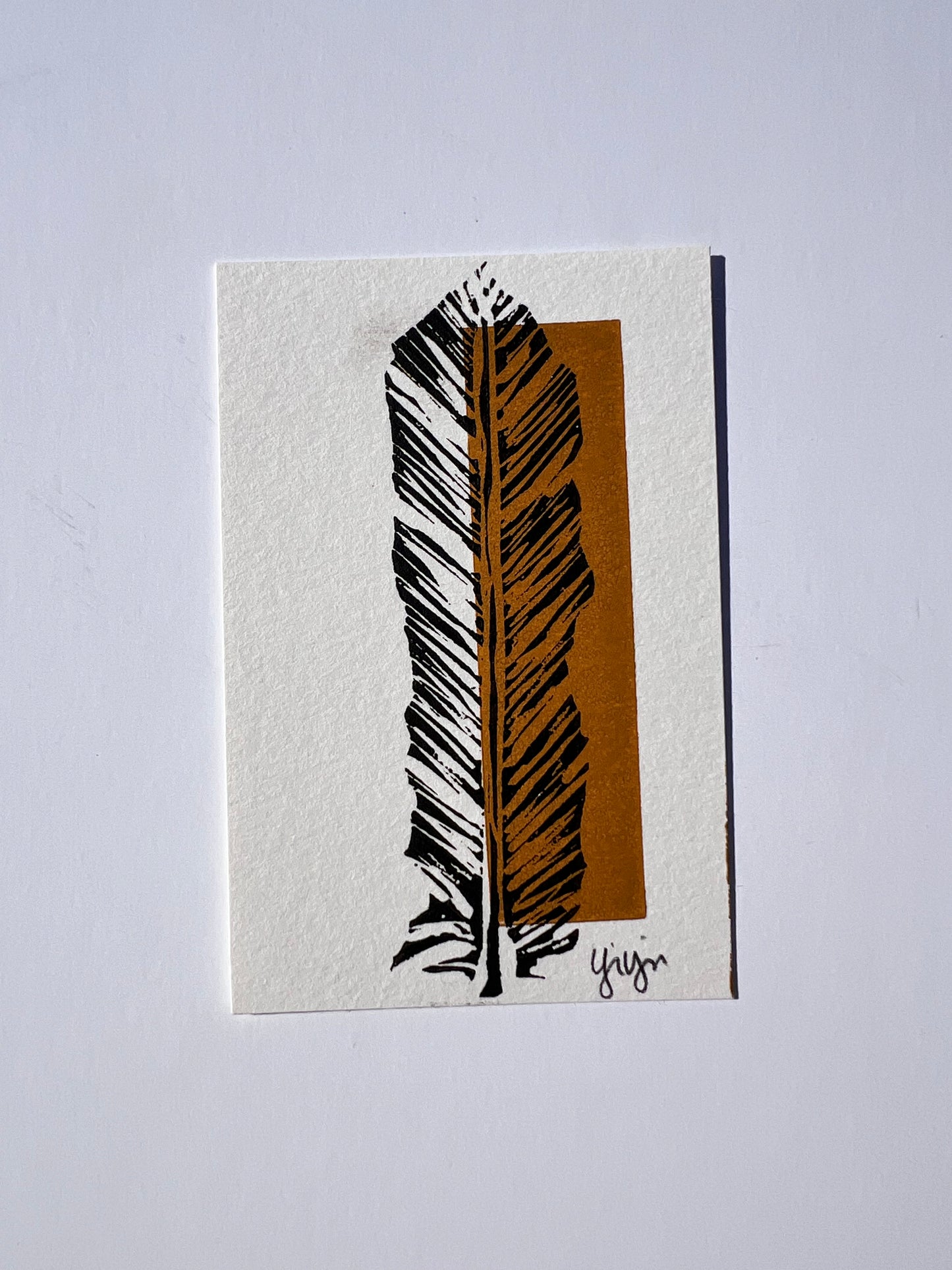 Feather Linoprint