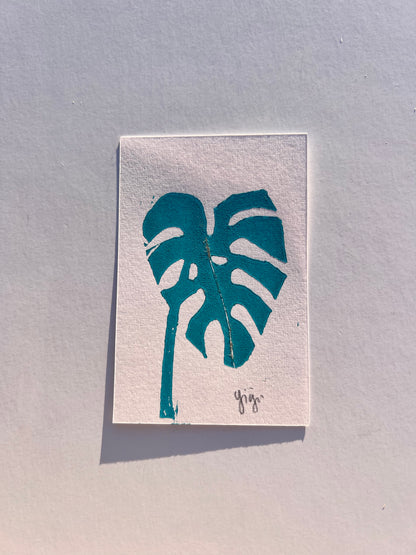 Monstera Linoprint