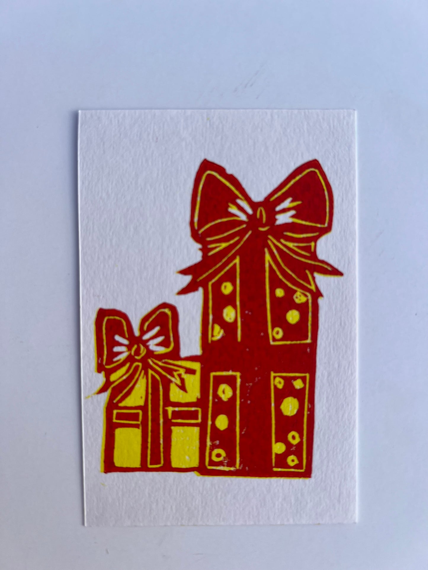 Christmas Gifts Linoprint