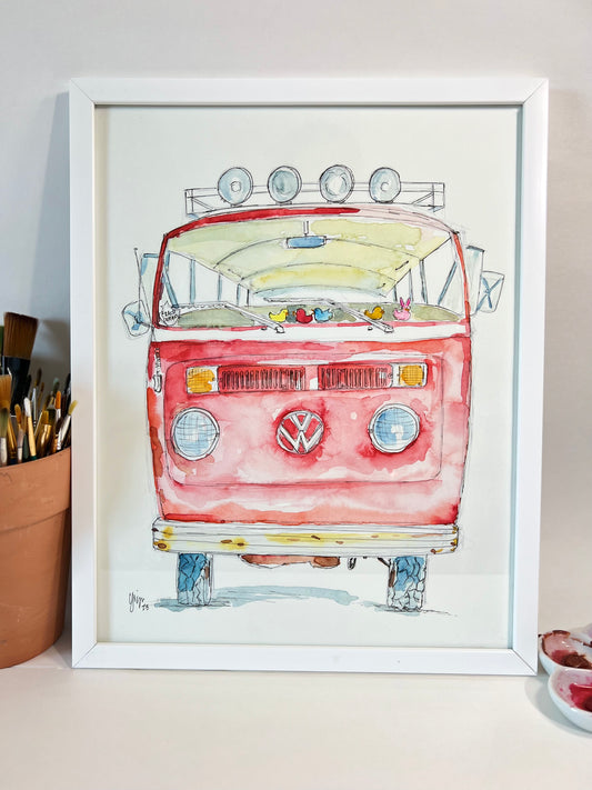 Red Bus Original Art