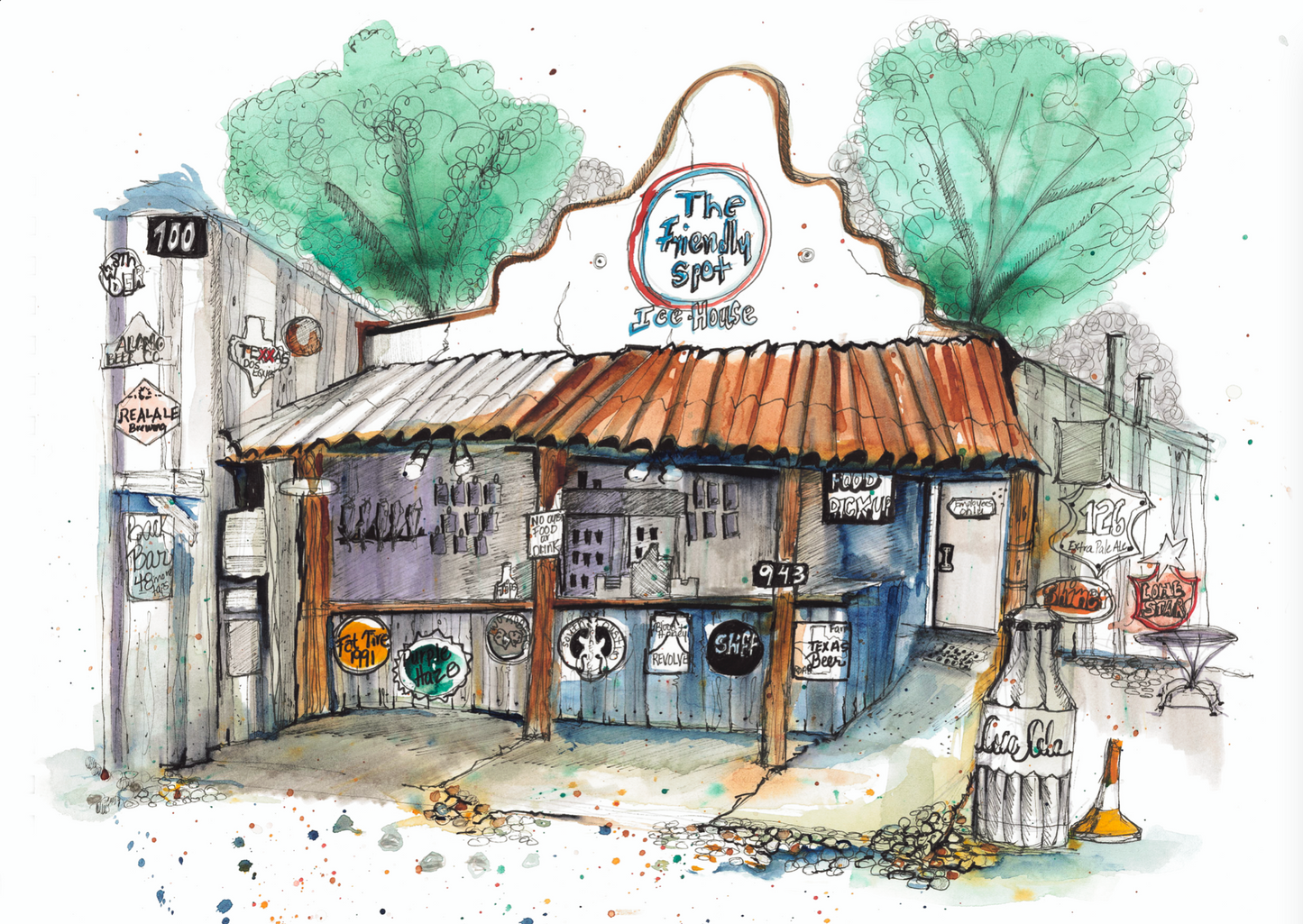 The Friendly Spot Ice House Original Art